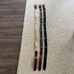 3 Men’s Belts,  2 from Austin Golf Club and 1 from Cordillera Golf Club. Size 42